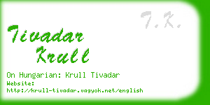 tivadar krull business card